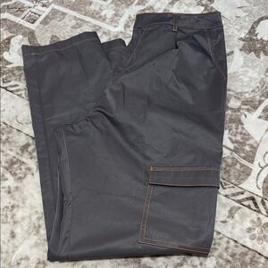 Mistress Rocks Gray Cargo Pants With Orange Detailing